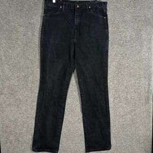 Wrangler Mens Black Jeans 36x36 A103Cowboy Cut Straight‎ Regular Fit Denim